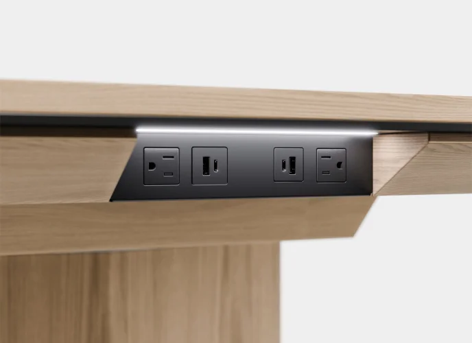 <p>This low-profile option addresses the need for power & data connectivity just below the table top.</p>