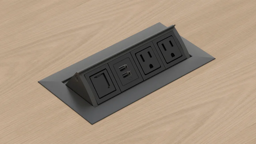 <p>Tech Node offers convenient access to power and voice/data connections, with a push to open design.</p>