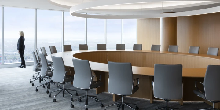 Open Oval Shape Conference Table